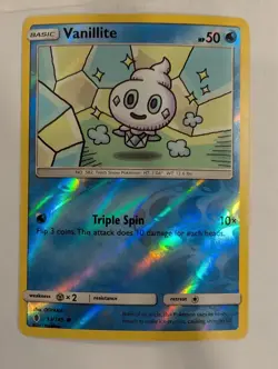 Vanillite - 33/145 Guardians Rising Pokemon Reverse Holo Foil Nice! - Image 1