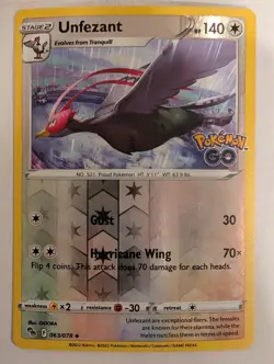 Unfezant 063/078 - Pokemon GO Reverse Pokemon Holo Foil Nice! - Image 1
