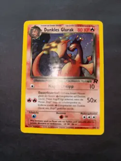 Pokemon TCG German Holo Dark Charizard [Dunkles Glurak] #4/82 Poor Condition - Image 1
