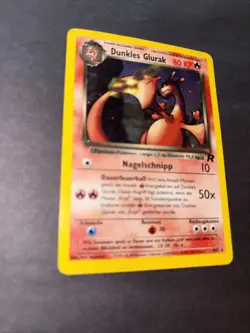 Pokemon TCG German Holo Dark Charizard [Dunkles Glurak] #4/82 Poor Condition - Image 2