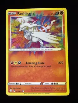 Reshiram 017/072 Shining Fates Amazing Rare Holo Pokemon TCG Card NM - Image 1