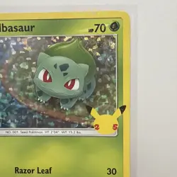 Pokemon TCG Bulbasaur Holo Rare 1/25 McDonald's 2021 Promo Card - Image 4