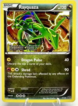 Rayquaza - 11/20 - Pokemon Dragon Vault Holo STAMPED 2012 LP - Image 1