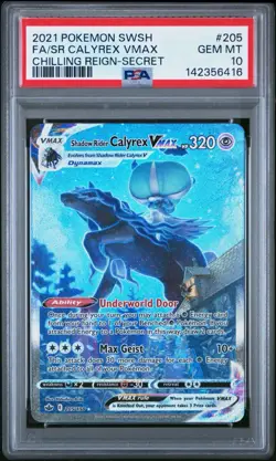 Pokemon Shadow Rider Calyrex VMAX (Alternate Art Secret) 205/198 SWSH: PSA 10 - Image 1