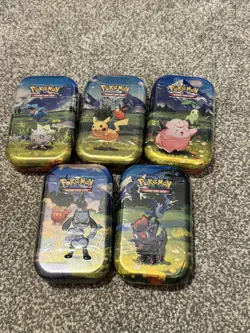 Pokemon TCG: Ascended Heroes Mini Tins x5 –Full Art Set – New & Sealed fastship - Image 1