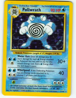 Poliwrath - Holo - 6/102 Base Set - Pokemon TCG - 1999 - Image 1