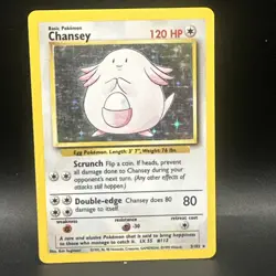 Pokemon TCG Chansey Base Set 3/102 Holo Unlimited Holo Rare - Image 1