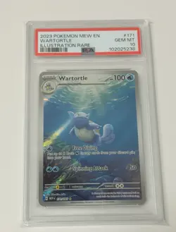 2023 Pokemon 151 Wartortle 171/165 PSA 10 MEW EN Illustration Rare English - Image 1