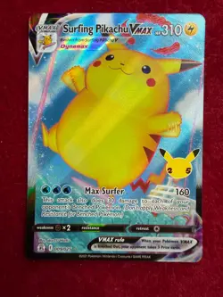 Pokemon TCG Surfing Pikachu Full Art 009/025, Celebration (NM) - Image 1