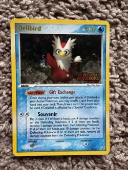 Pokemon TCG Delibird 21/109 - Team Rocket Returns - Reverse Holo Stamped - MP - Image 1