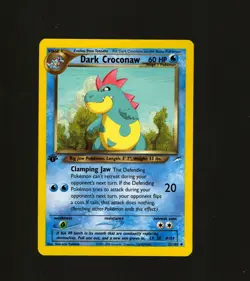 Dark Croconaw - 32/105 Pokemon TCG Neo Destiny - 1st Edition NM-MINT Vintage - Image 1