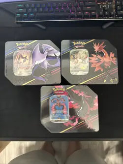 Pokemon Crown Zenith Galarian Bird Tins - Set of 3 - Zapdos Articuno Moltres NEW - Image 1