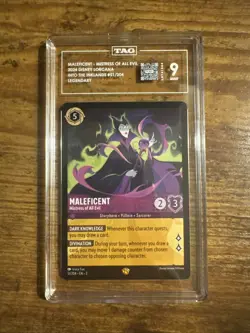 2024 Disney Lorcana Maleficant - Mistress of All Evil #51/204 TAG MINT 9 - Image 1