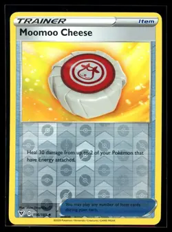 2020 Sword & Shield - Vivid Voltage Moomoo Cheese Reverse Holo Pokemon Card #156 - Image 1