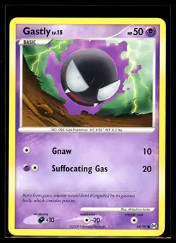 2009 Platinum - Arceus Gastly #64 Non Holo Pokemon Card - Image 1