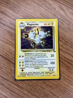 Magneton 11/62 Holo Rare Unlimited Fossil Pokemon Card WOTC MP Vintage TCG - Image 1