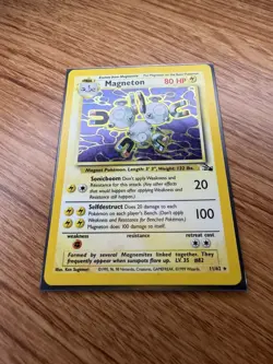 Magneton 11/62 Holo Rare Unlimited Fossil Pokemon Card WOTC MP Vintage TCG - Image 2