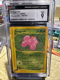 Exeggcute Pokemon Card 2003 Aquapolis CGC 9 Mint 78/147 - Image 1