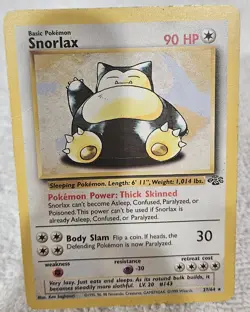 Snorlax Jungle 27/64 Rare Non-Holo Pokemon Card - MP - Image 1
