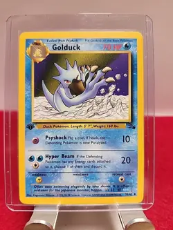 Golduck 1st Edition 35/62 WOTC Fossil Pokemon Card English NM Free Shipping - Image 1