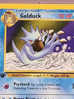 Golduck 1st Edition 35/62 WOTC Fossil Pokemon Card English NM Free Shipping - Image 2
