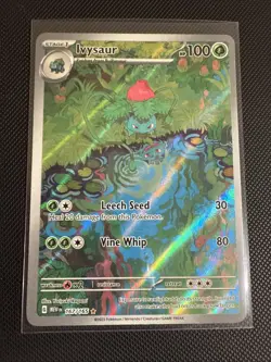 Pokemon TCG Ivysaur Scarlet Violet-151 Holo Card 167/165 IR English LP - Image 1