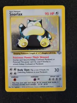 Pokemon TCG 1999 Jungle Snorlax Holo Rare Unlimited Card #11 WOTC Vintage - Image 1