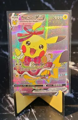 Pop Pikachu VCOS 053/055 Full Art Holo Pokemon Card - Image 1