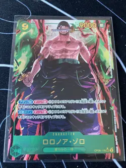 One Piece TCG Roronoa Zoro OP06-118 SEC Alt Art Japanese Card Wings Of Captain - Image 1