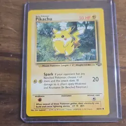 Pokemon Pikachu Jungle 60/64 Regular 1999 Common 50HP Spark Card - Image 1