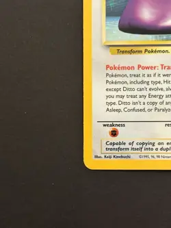 Ditto Fossil 3/62 Vintage 1999 WOTC Holo Rare Fossil Pokemon Card TCG Original - Image 3