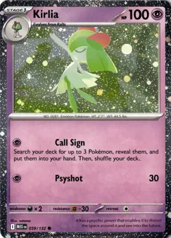 Kirlia (Cosmos Holo) 059/132 Mega Evolutions Pokemon Card - Image 1