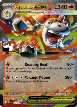 Mega Camerupt ex 022/132 Prize Pack Series Cards Holo - Image 1