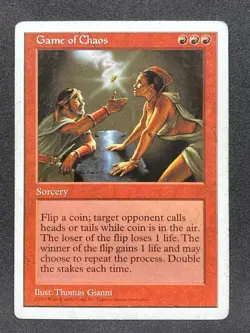 Game of Chaos MTG Core Set 5th Edition Regular - Heavy Play - Image 1