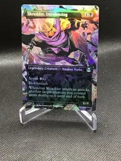 Shredder, Unrelenting (Borderless Foil) 0210 - TMNT Ninja Turtles MTG NP - Image 1