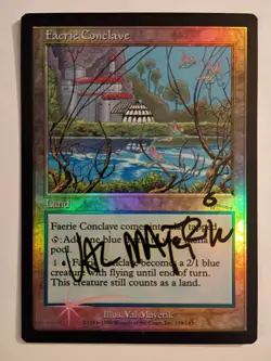 Magic The Gathering - 1x Signed Foil Faerie Conclave (mtg) Urza's Legacy - Image 1