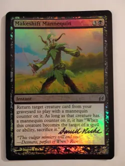 Magic The Gathering - 1x Signed Foil Makeshift Mannequin (mtg) Lorwyn - Image 1