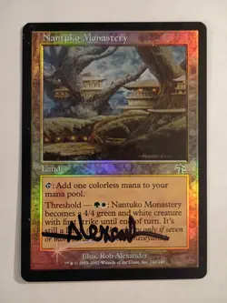 Magic The Gathering - 1x Signed Foil Nantuko Monastery (mtg) Judgement - Image 1