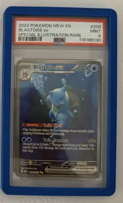 2023 POKEMON MEW EN-151 SPECIAL ILLUSTRATION RARE #200 BLASTOISE EX PSA 9 - Image 1