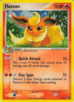 Flareon - Holo - 2/17 POP Series 3 Set - Pokemon TCG - 2006 - Image 1