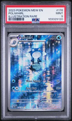 2023 POKEMON MEW EN-151 ILLUSTRATION RARE #176 POLIWHIRL PSA 9 - Image 1