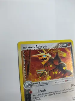 SWIRL Team Magma's Aggron - 7/95 - Pokemon Ex Team Magma vs. Aqua Holo Card - Image 4