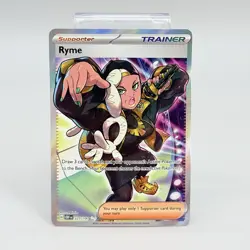 Trainer Ryme 221/197 Full Art Obsidian Flames Pokemon Card NM - Image 1