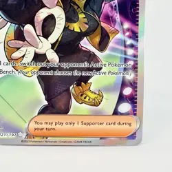 Trainer Ryme 221/197 Full Art Obsidian Flames Pokemon Card NM - Image 4