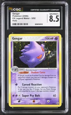 CGC 8.5 Gengar 2006 EX Legend Maker 5/92 Holo Pokemon Card - Image 1