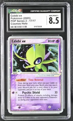CGC 8.5 Celebi ex 2005 POP Series 2 17/17 Holo SWIRL Pokemon Card - Image 1