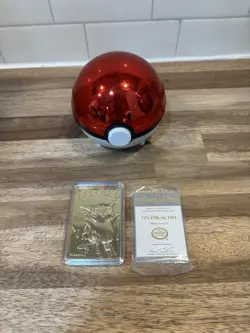 23K Gold Plated PIKACHU Trading Card 1999 Burger King Pokemon - RARE - Image 1