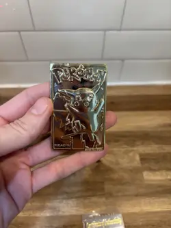 23K Gold Plated PIKACHU Trading Card 1999 Burger King Pokemon - RARE - Image 4