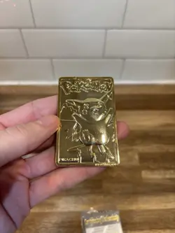 23K Gold Plated PIKACHU Trading Card 1999 Burger King Pokemon - RARE - Image 5