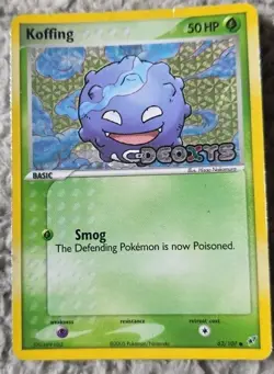 Koffing Reverse Holo Foil #62/107 EX Deoxys Pokemon LP - Image 3